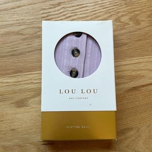 Lou Lou and Company knotted gown purple newborn nwt